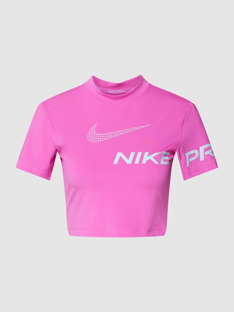 Crop Top mit Rundhalsausschnitt in pink