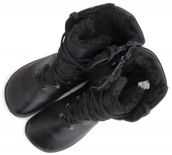 Fare Bare |vB ~ Schnürstiefel Leder Winter + Tex ~ Schwarz