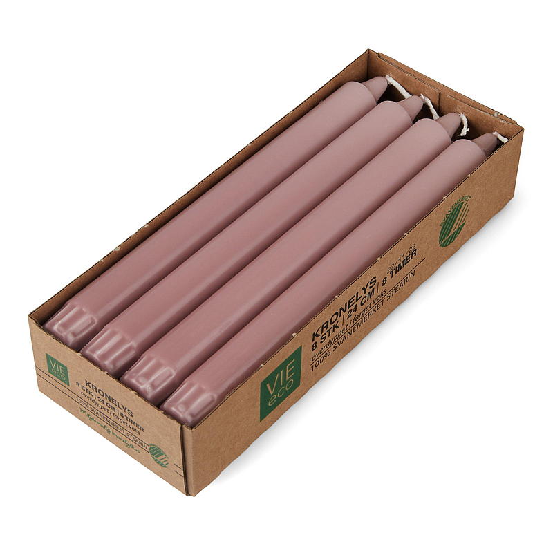 Vie Eco Kronelys 8-pk 24 cm 8 timer eco lyng