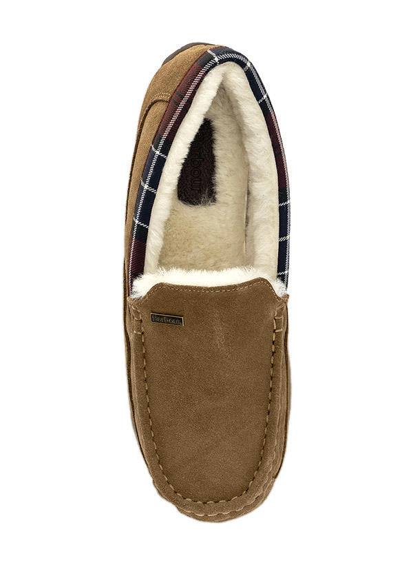 Barbour, Hausschuhe, Veloursleder warmgefüttert, camel
