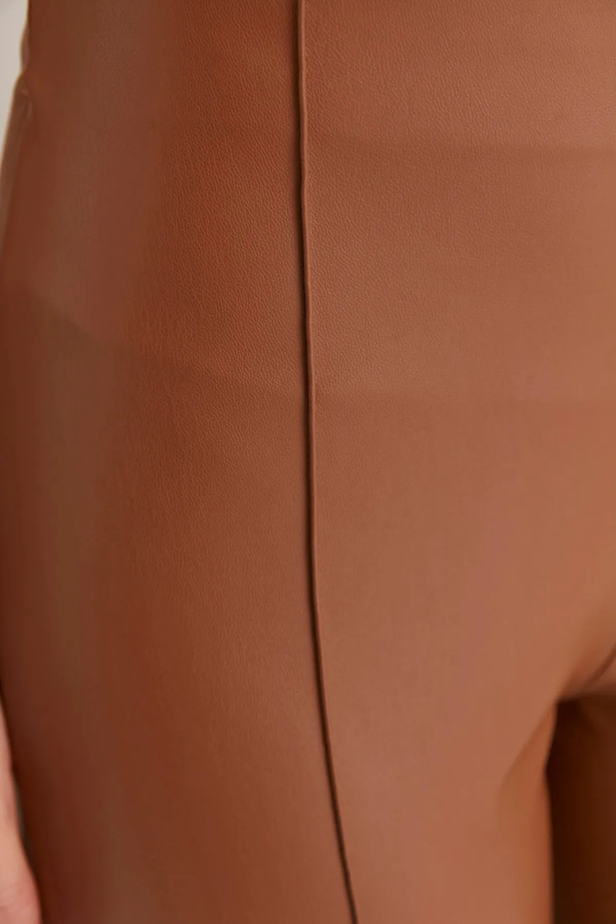 Trendyol Collection  Leggings - Braun - Mittlerer Bund