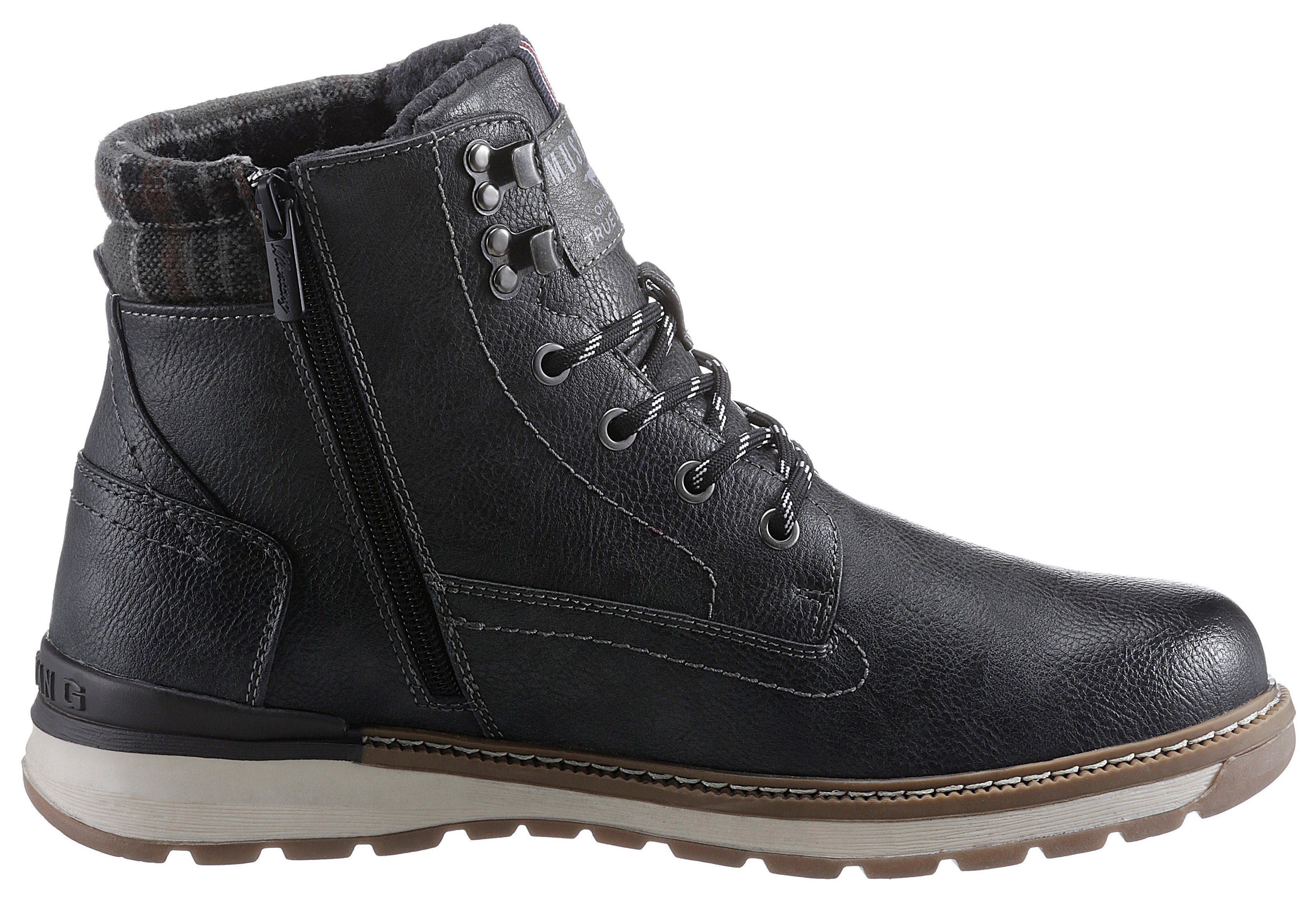 Mustang Shoes Schnürboots mit gepolstertem Schaftabschluss