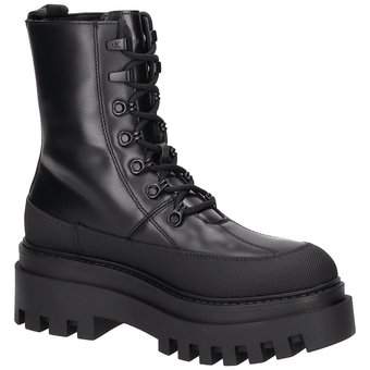Calvin Klein Flatform Lace Up Boot in schwarz