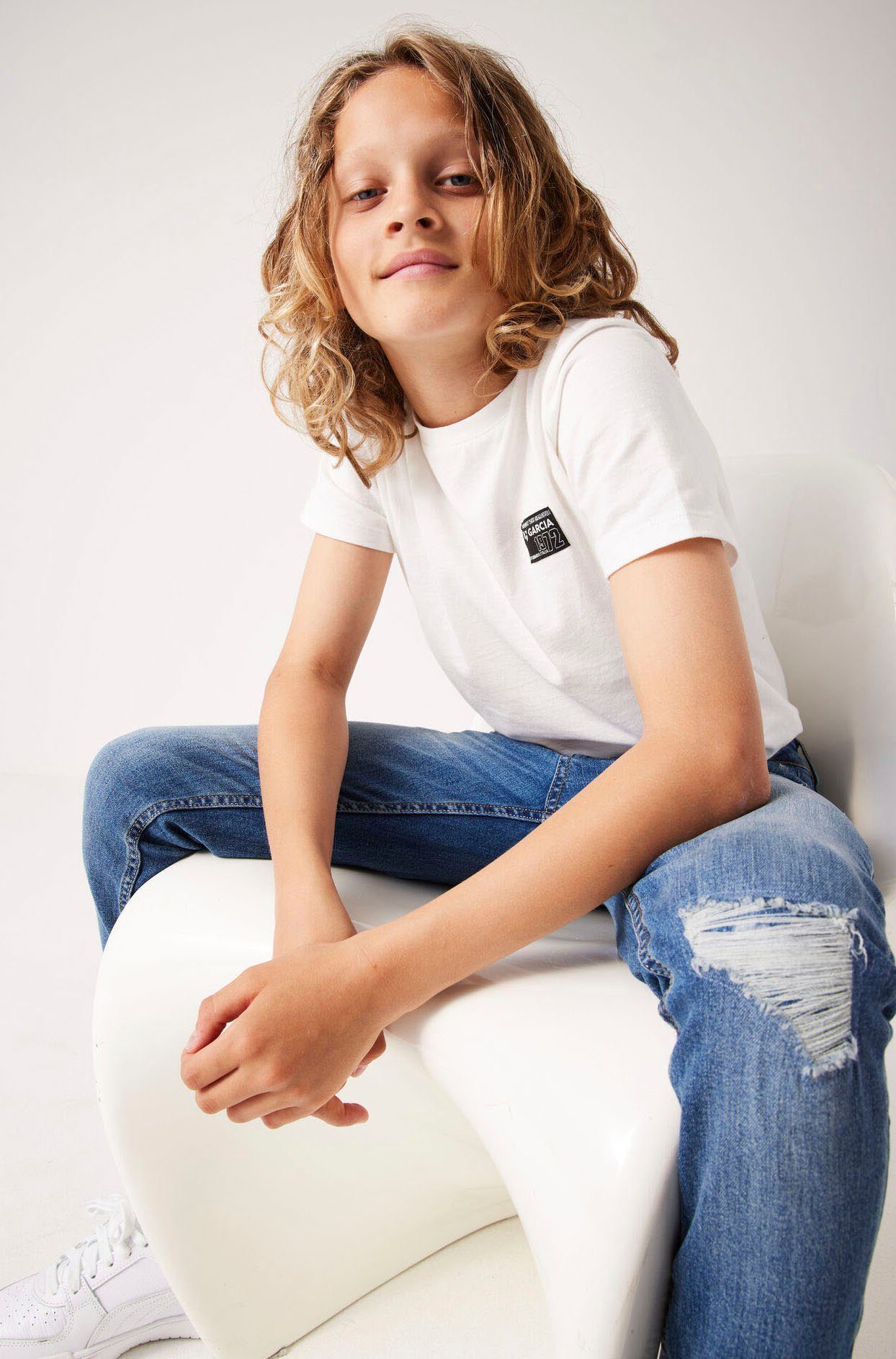 Garcia 5-Pocket-Jeans Lazlo mit Destroyed-Detail am Knie, for BOYS