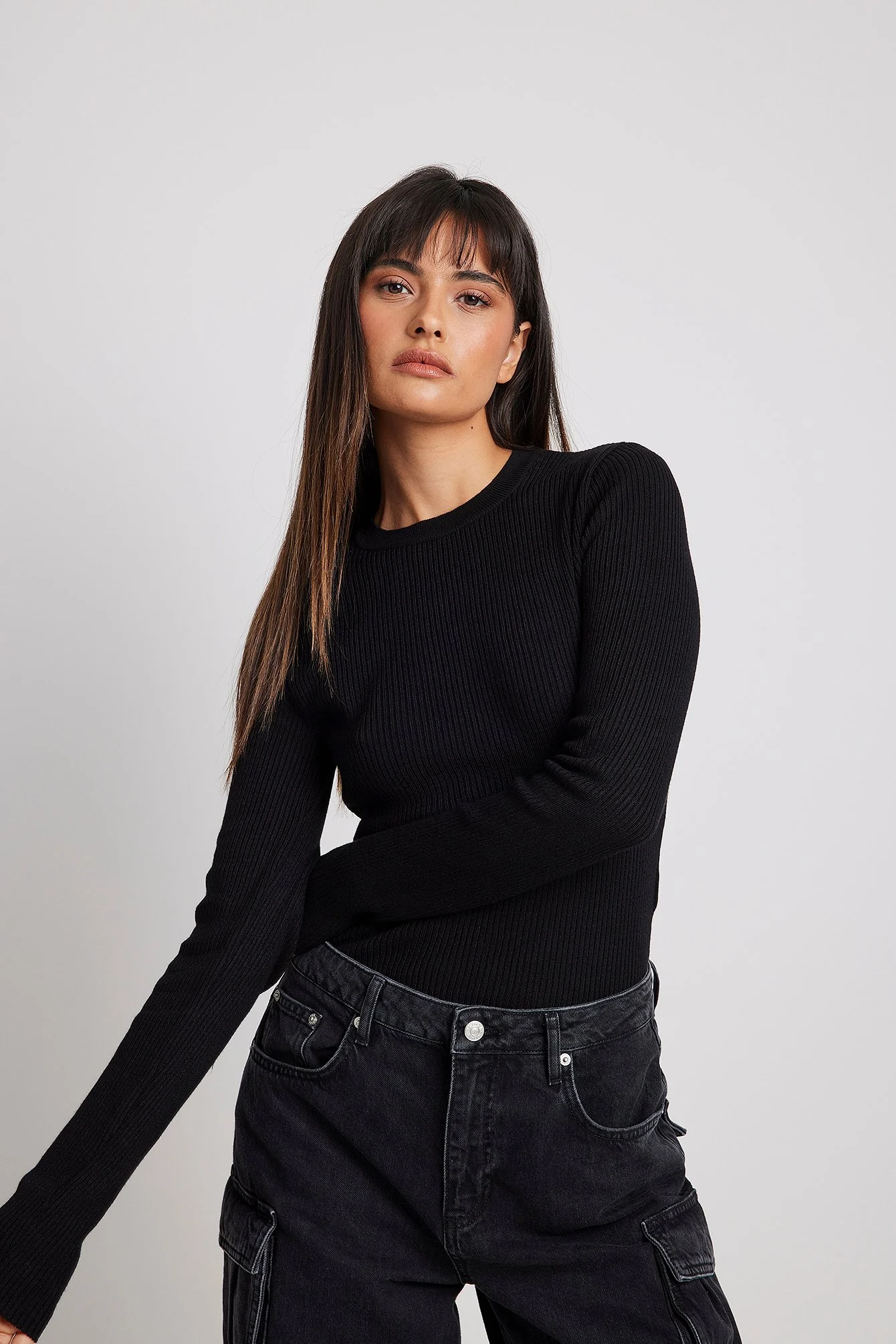 Gerippter Pullover