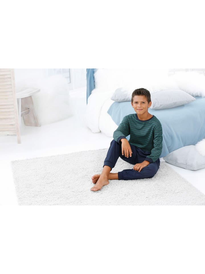 LE JOGGER Pyjama in petrol-marine günstig kaufen 182