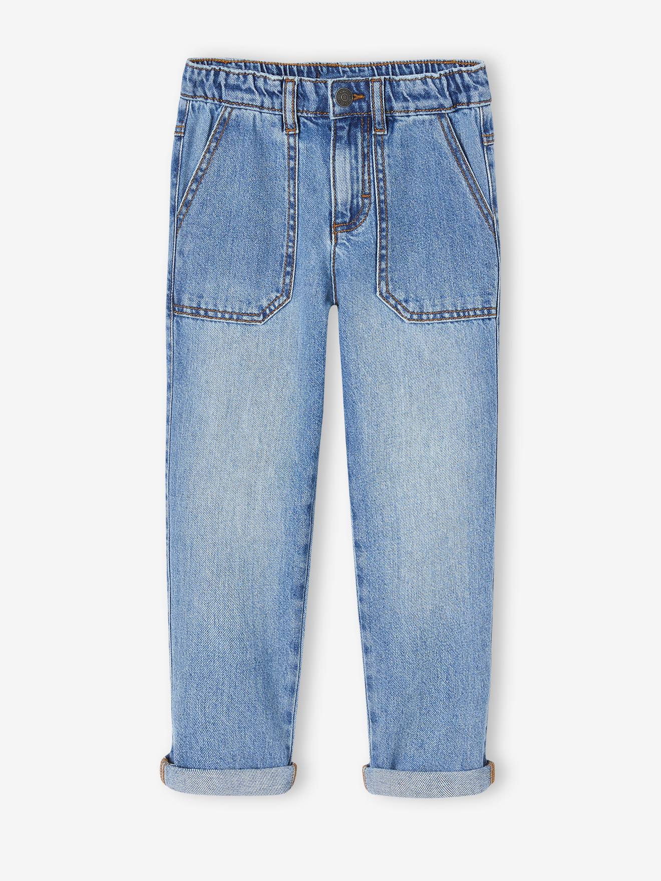 Jean large charpentier garçon denim black