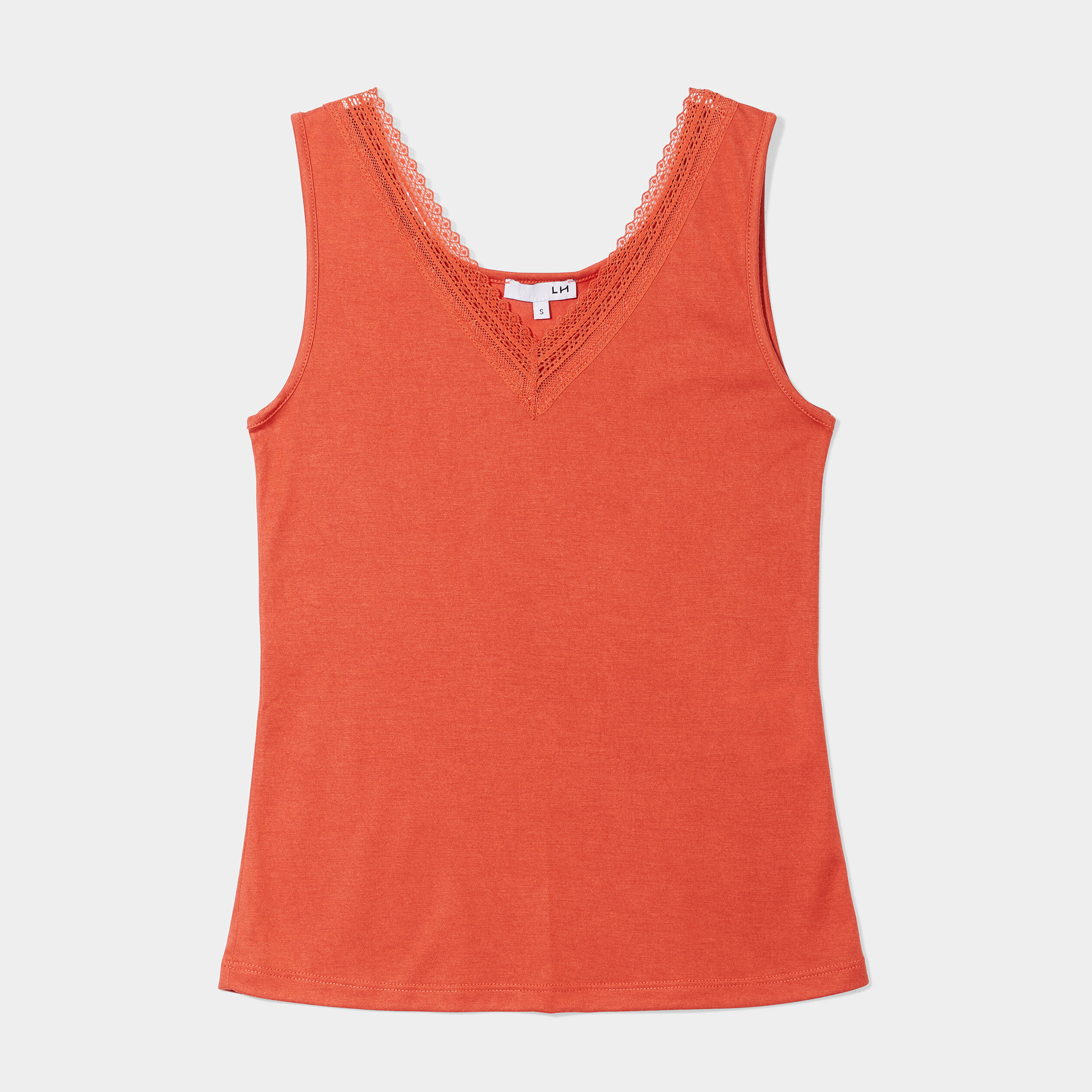 Haut de pyjama débardeur orange foncé femme | La Halle