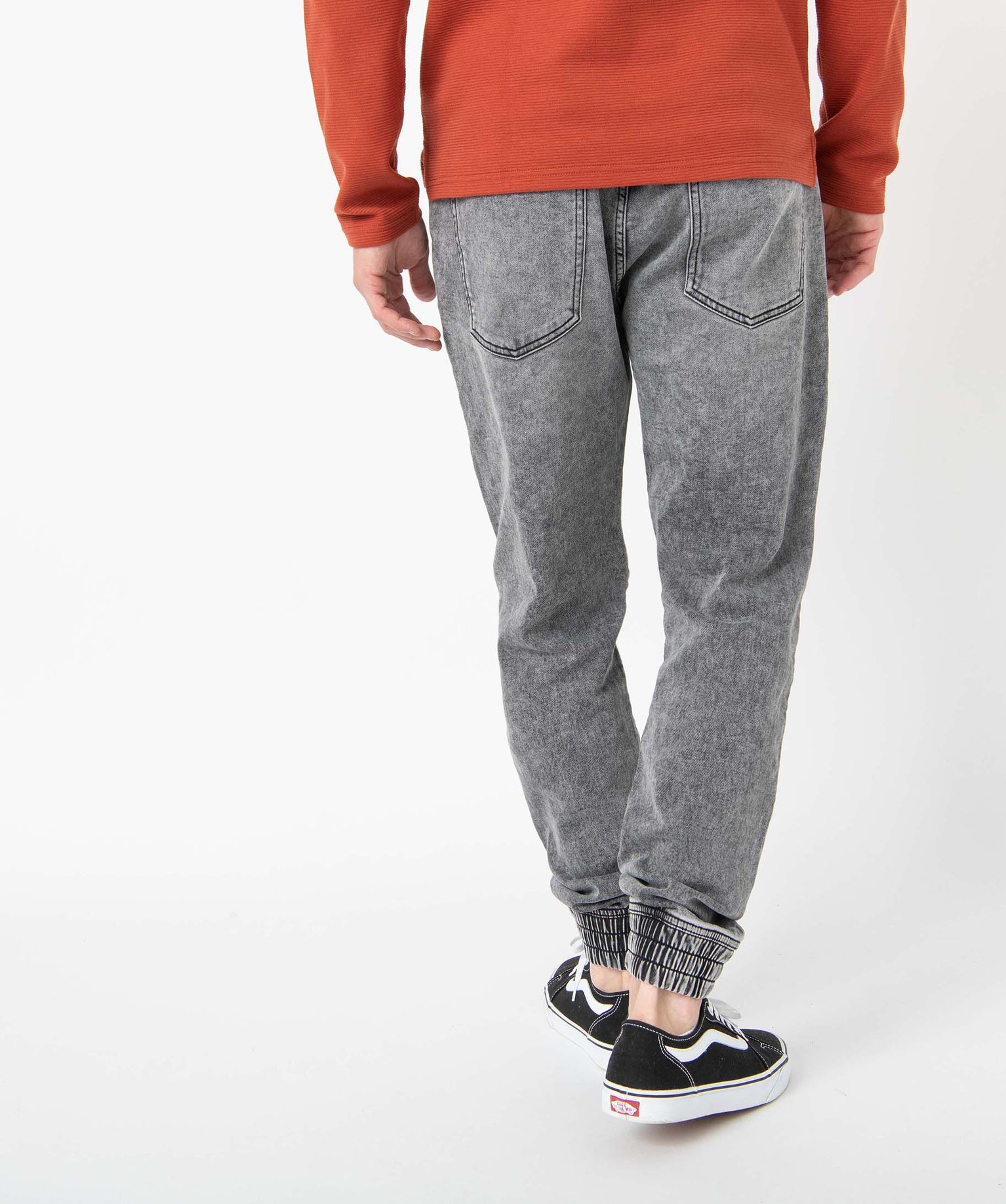 Jogger denim homme aspect délavé noir | GEMO