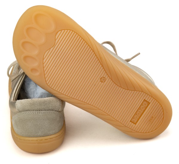 ZeaZoo ~ Husky LowCut Schnürschuh ~ Beige/Gold