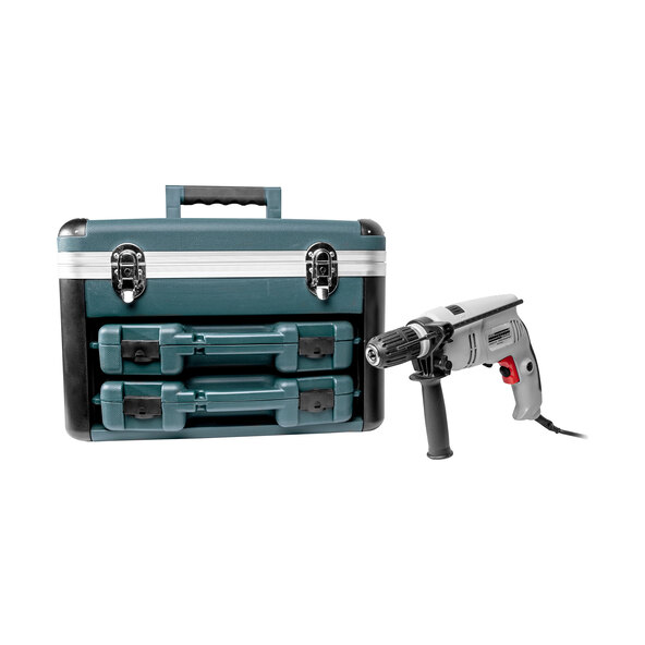 Werkzeugbox M29087, 163-tlg. + Schlagbohrmaschine M12507