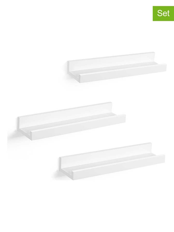 Songmics 3er-Set: Wandregale in Weiß - (B)38 x (H)5 x (T)10 cm günstig kaufen onesize