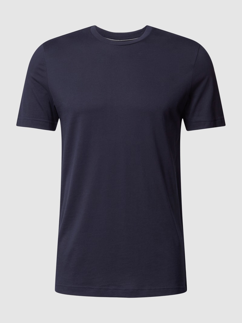 T-Shirt mit Rundhalsausschnitt in marineblau