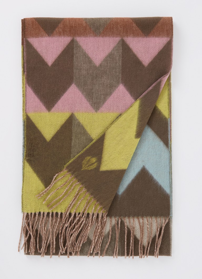 Fraas Cashmink scarf with print 200 x 34 cm