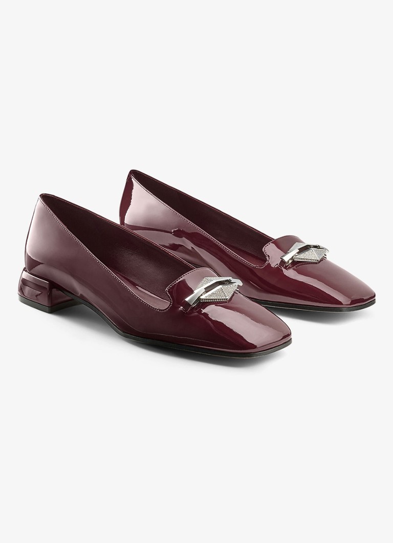 Jimmy Choo Ravi lakotas ādas plakanās balerīnas