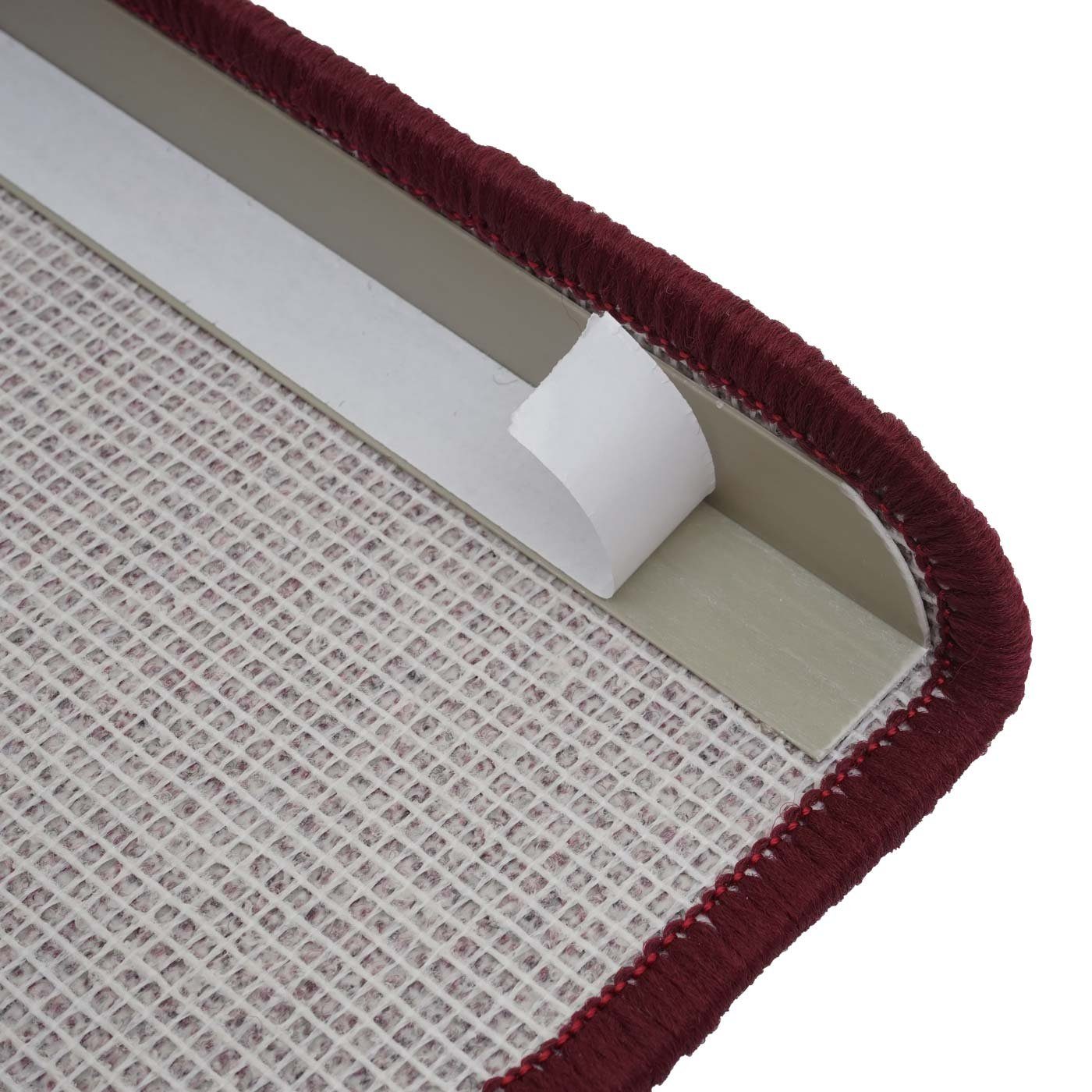 Stufenmatte Stufenmatte MCW-G49, MCW, halbrund, Höhe: 0,5 mm, Kantenverstärkung, Antirutsch-Effekt, Trittschalldämpfung