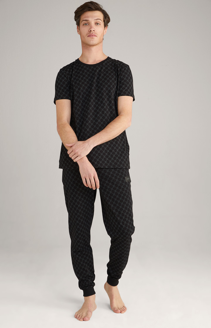 Loungewear T-Shirt in Schwarz