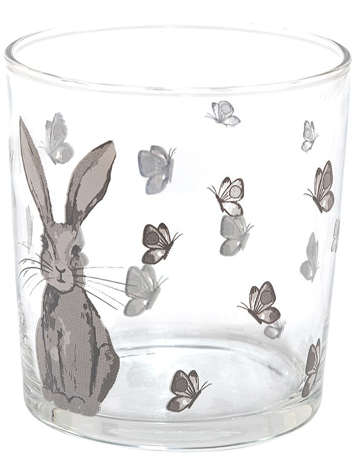 Clayre & Eef 2er-Set: Trinkgläser in Transparent/ Grau - 340 ml günstig kaufen onesize
