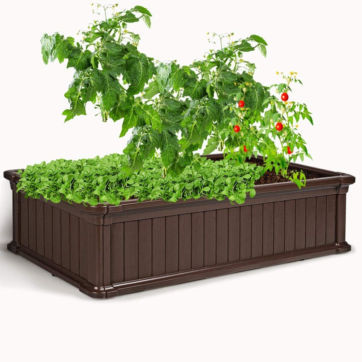 COSTWAY Hochbeet Blumenkasten (1 St), 122 cm x 60 cm x 30 cm