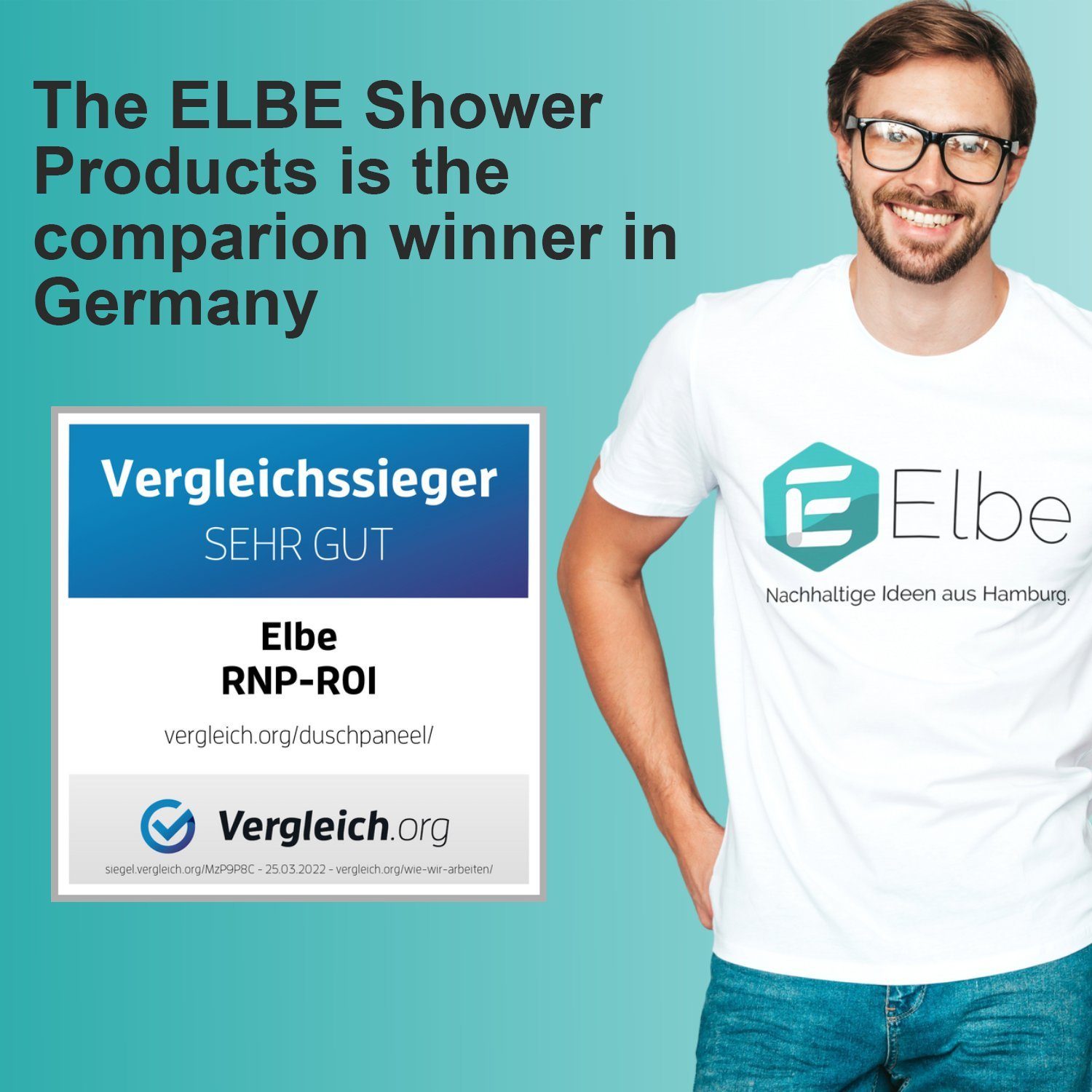 Elbe Duschsystem Edelstahl 304, 2 Strahlart(en), komplett-set, chrom, 1/2 Zoll, Edelstahl 304, Leicht zu Reinigen