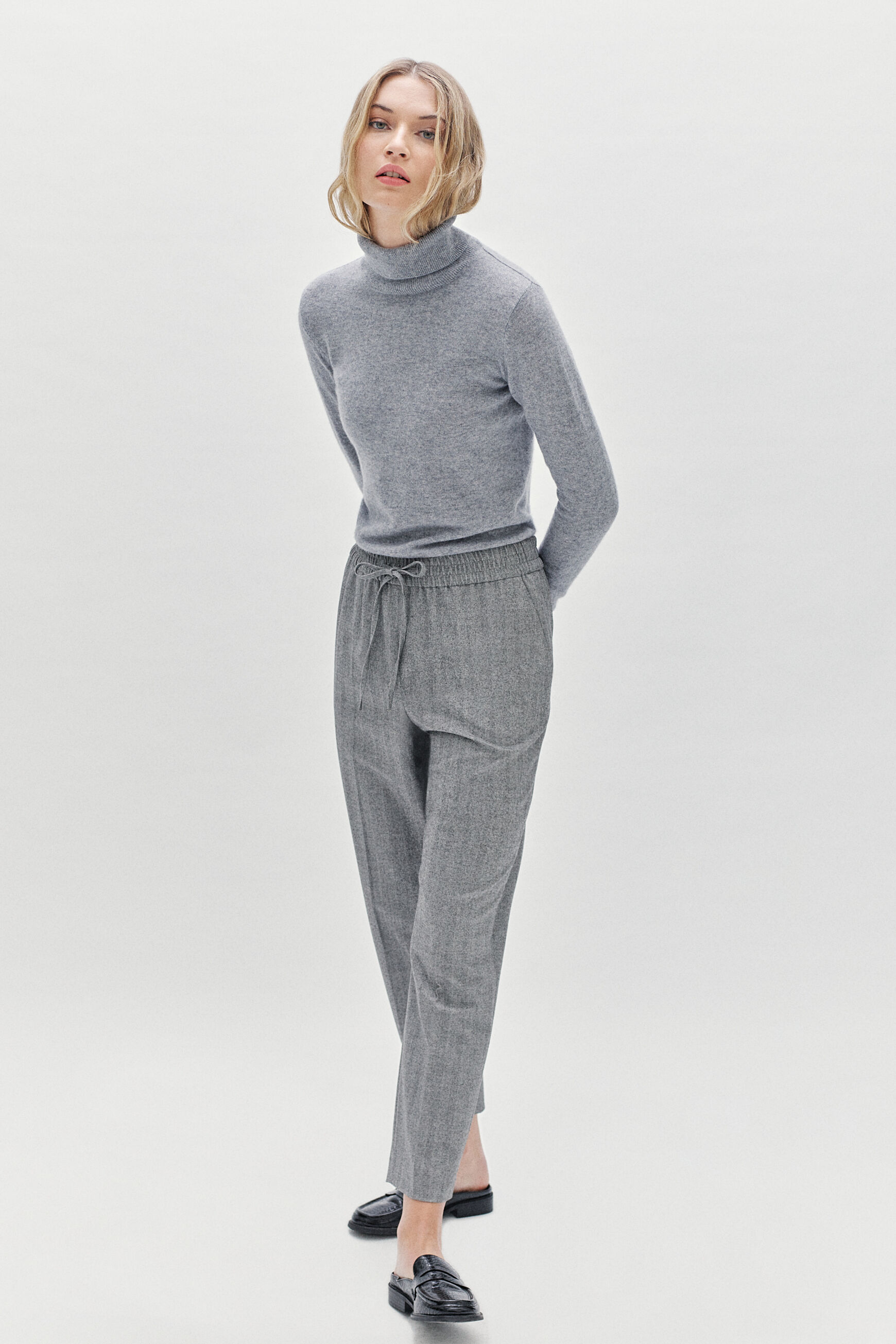 pantalon danny chevrons gris femme