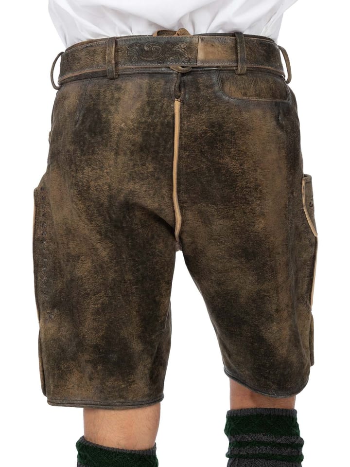 MarJo Lederhose ANASTASIO in grau günstig kaufen