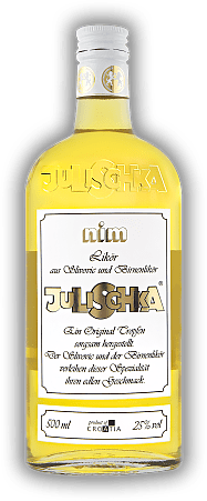Julischka 0,5 Liter Julischka 0,5 Liter Likör-Spezialität aus Slivovitz und Birnenlikör (Kruskovac). 0,5	 Liter - Vol 25%