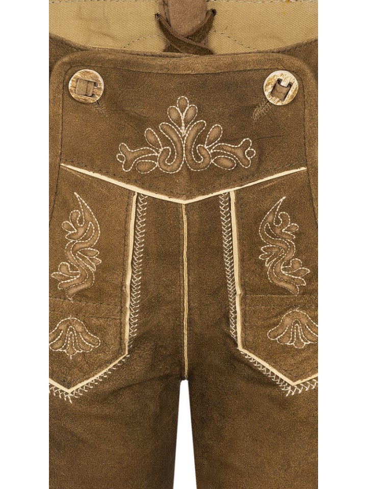 Nübler Kinderlederhose kurz Axel in Braun günstig kaufen