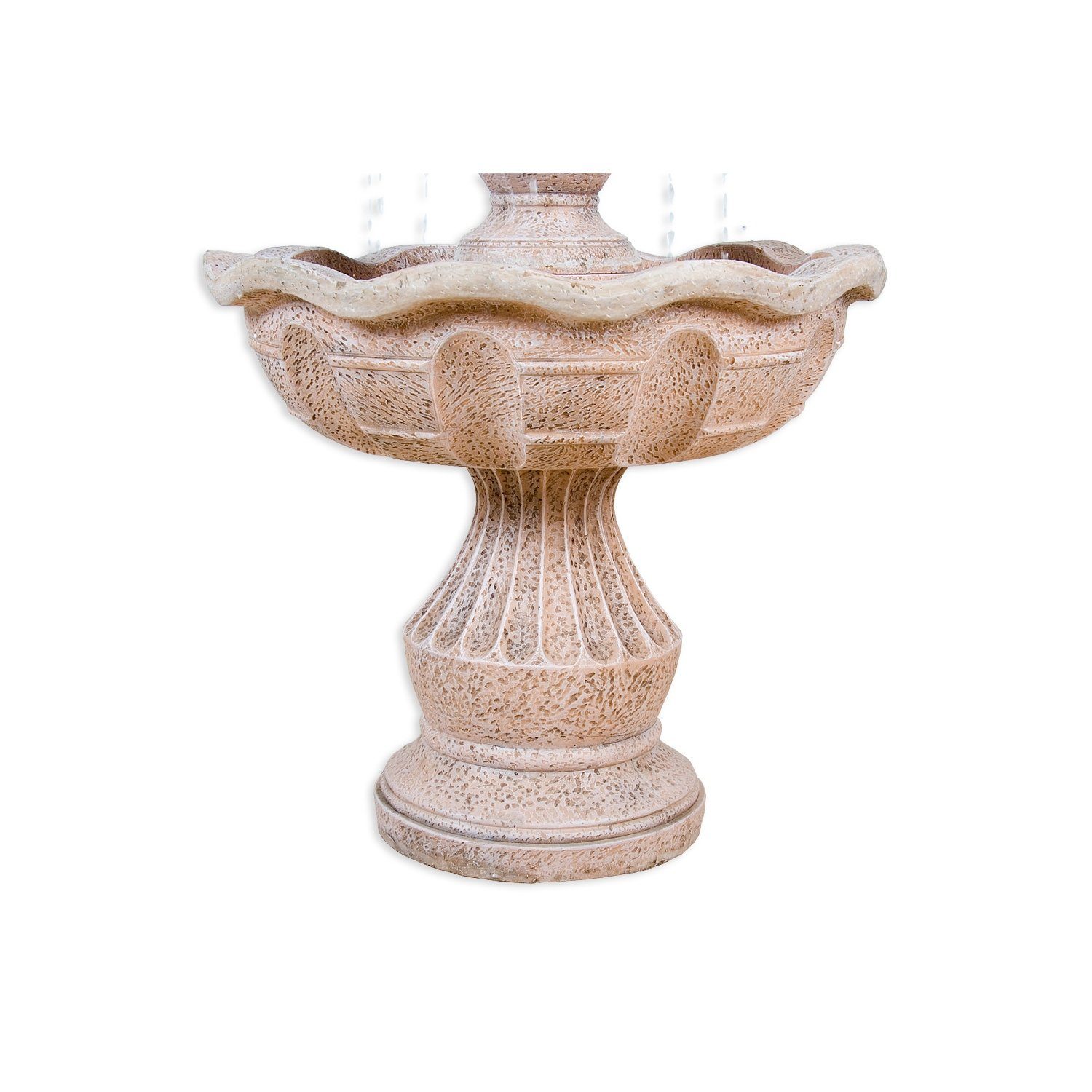 STILISTA Gartenbrunnen Zierbrunnen Wasserspiel Springbrunnen Kaskade, Metis 58 x 58 x 102 cm, in Steinoptik, inkl. Pumpe