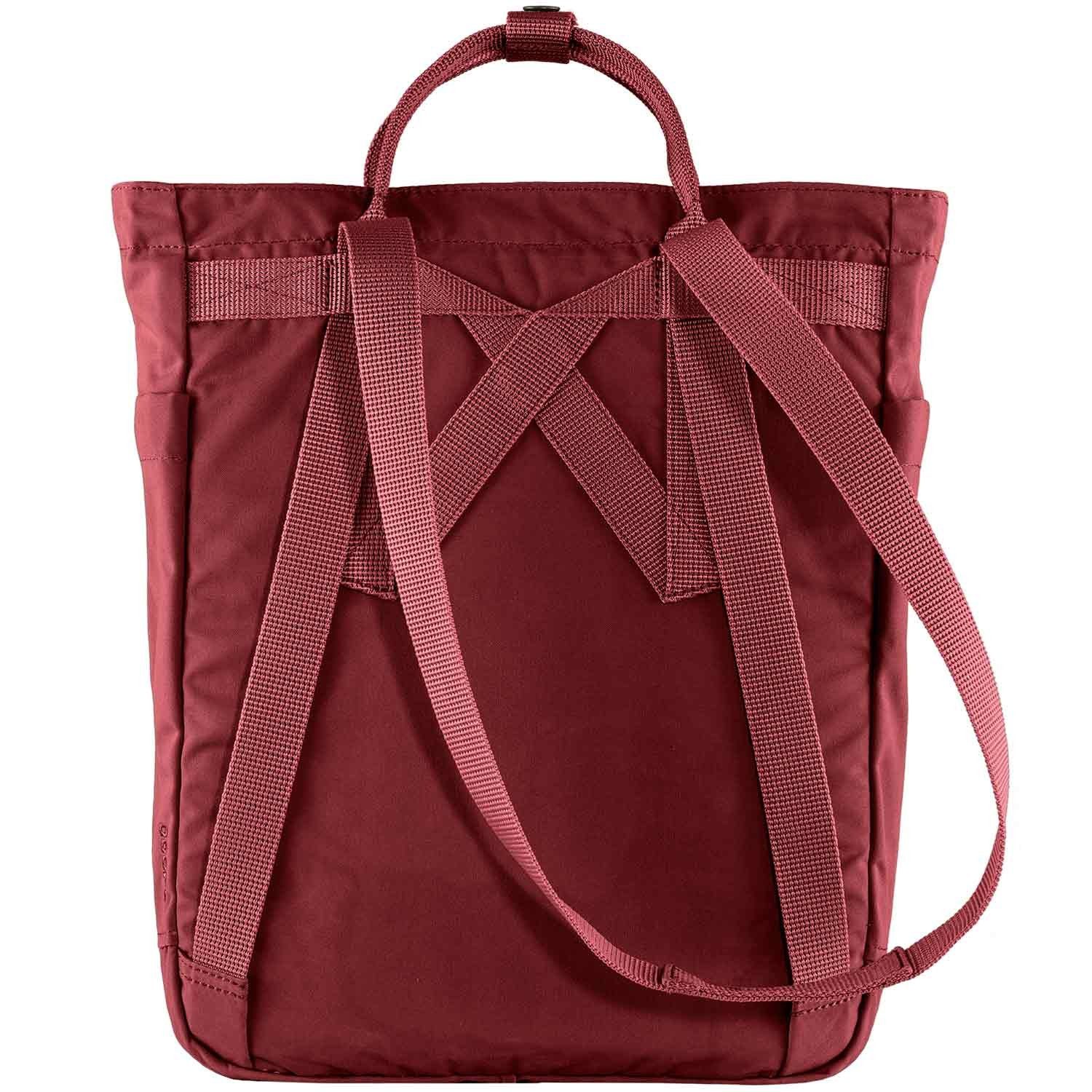 Fjällräven Umhängetasche Fjällräven Shopper/Rucksack 2in1 Kanken Totepack ox red (Stück, 1-tlg., Stück), Reißverschluss