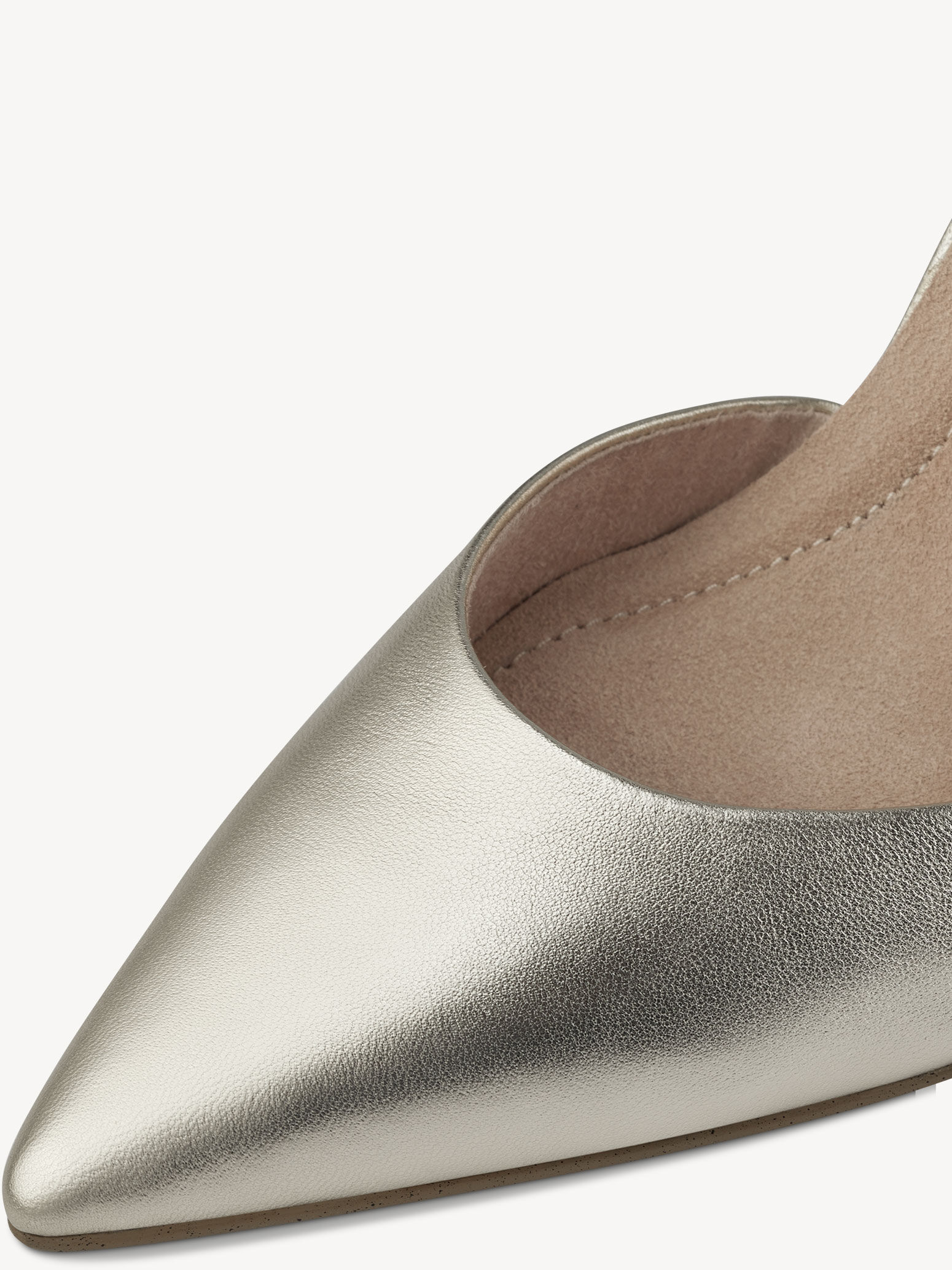 Escarpin en cuir - métallique