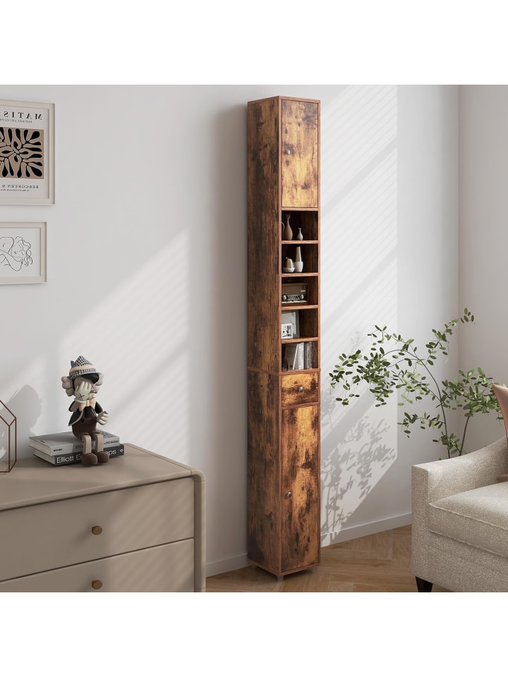 COSTWAY Hochschrank schmal 180 cm in Braun günstig kaufen onesize