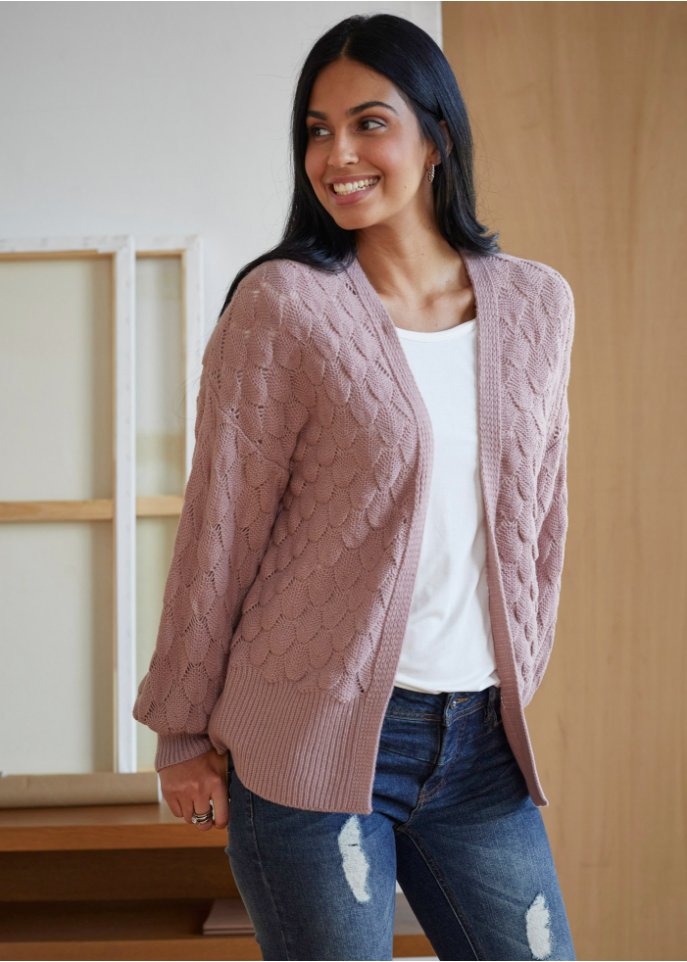 Ajour-Strickjacke