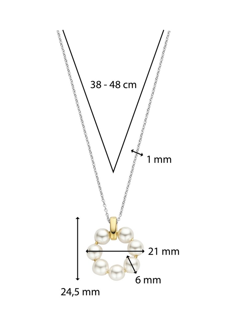 TI SENTO - Milano Silver necklace with pearl 34037PW