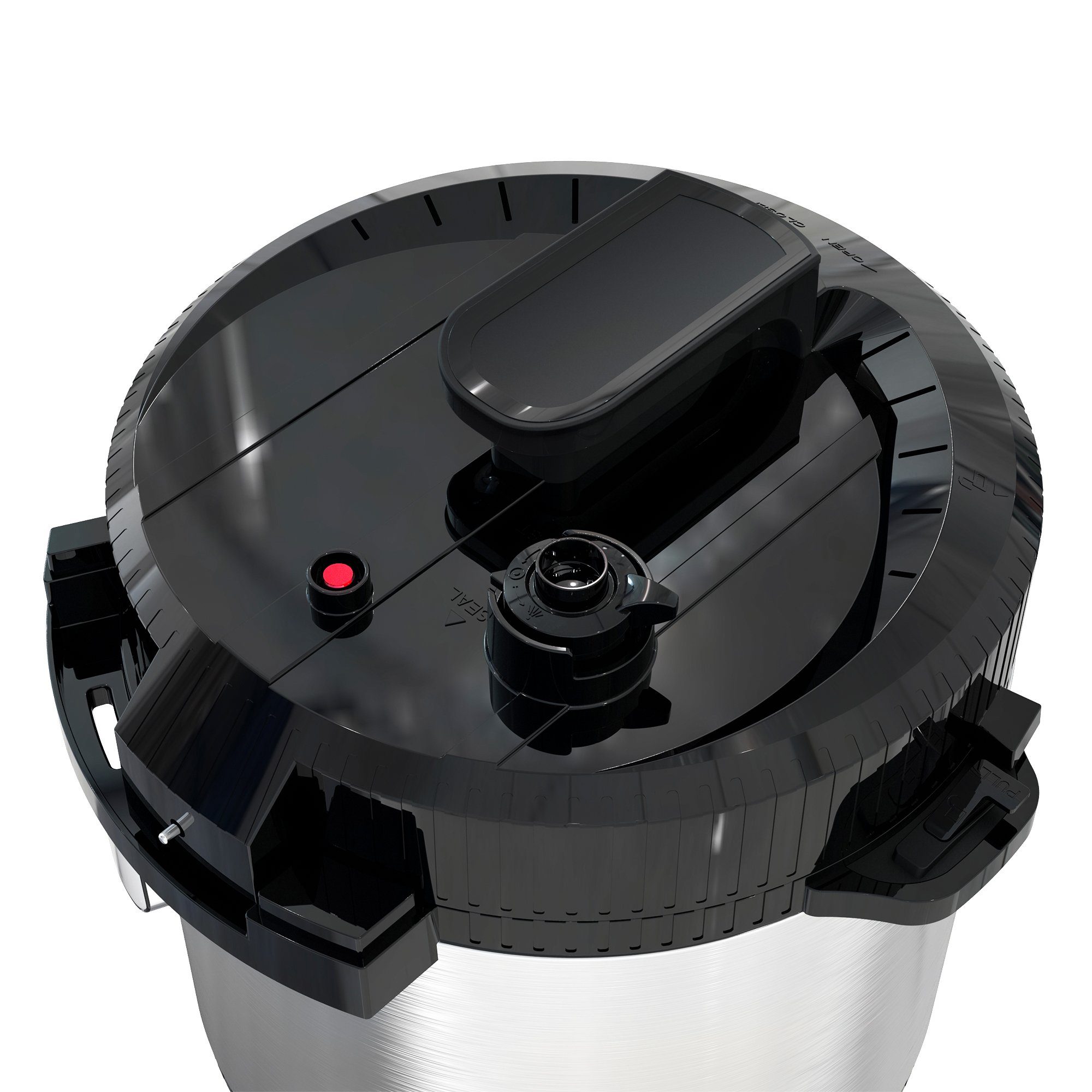 TurboTronic by Z-Line Multikocher 6L mit 2x Topf Edelstahltopf und beschichtet, PLASTIKFREI Silber, 1000 W, Dampfdrucktopf Elektrischer Schnellkochtopf Dampfgarer