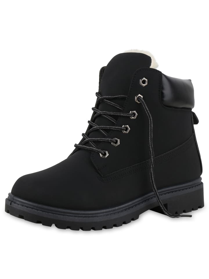 VAN HILL Worker Boots Briar in Schwarz günstig kaufen