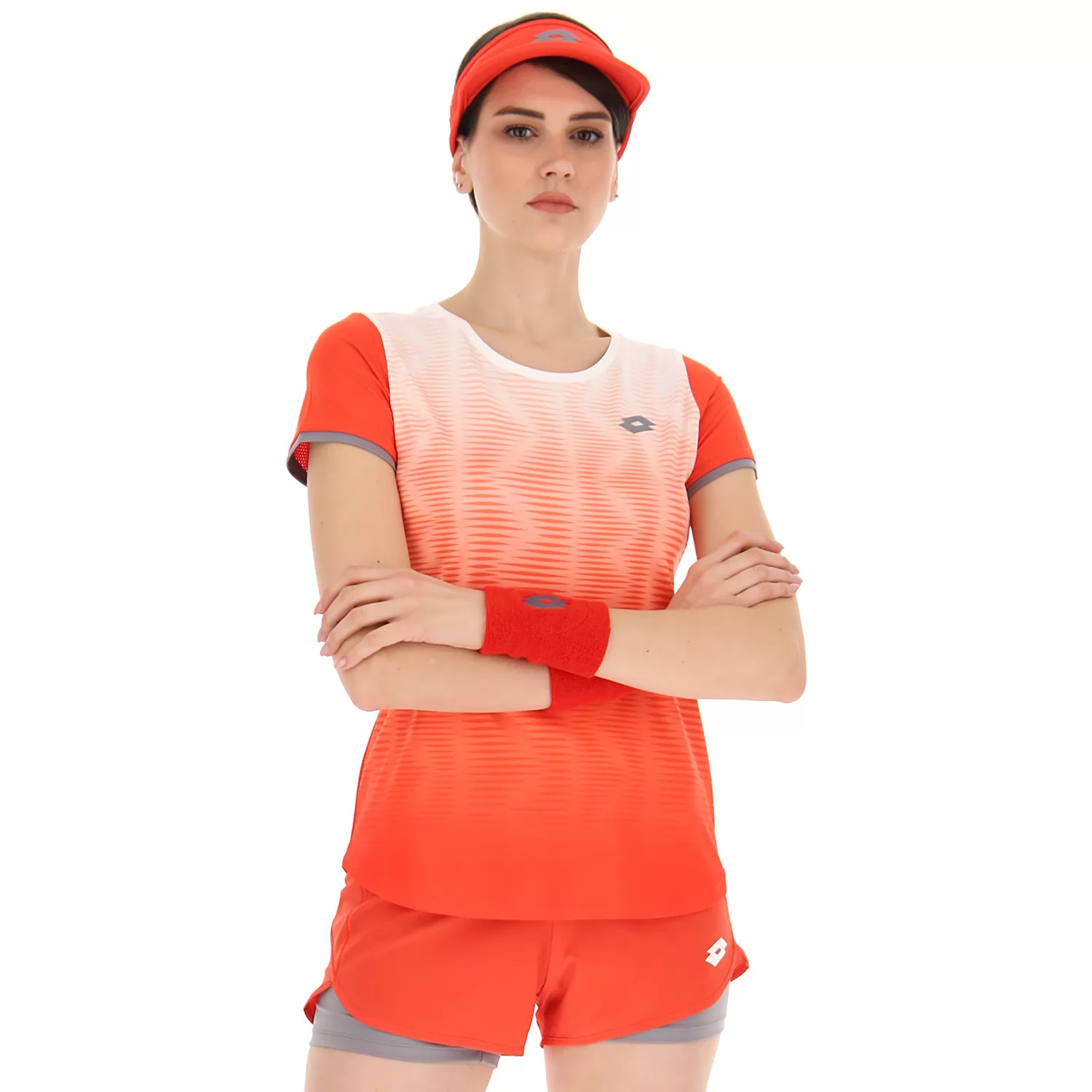 TOP W IV TEE 2 ČERVENÝ MÁK/ZÁŘIVĚ BÍLÝ