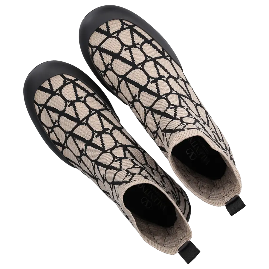 Valentino Garavani - Sneaker high CITYSHORE Baumwolle Stretch - beige