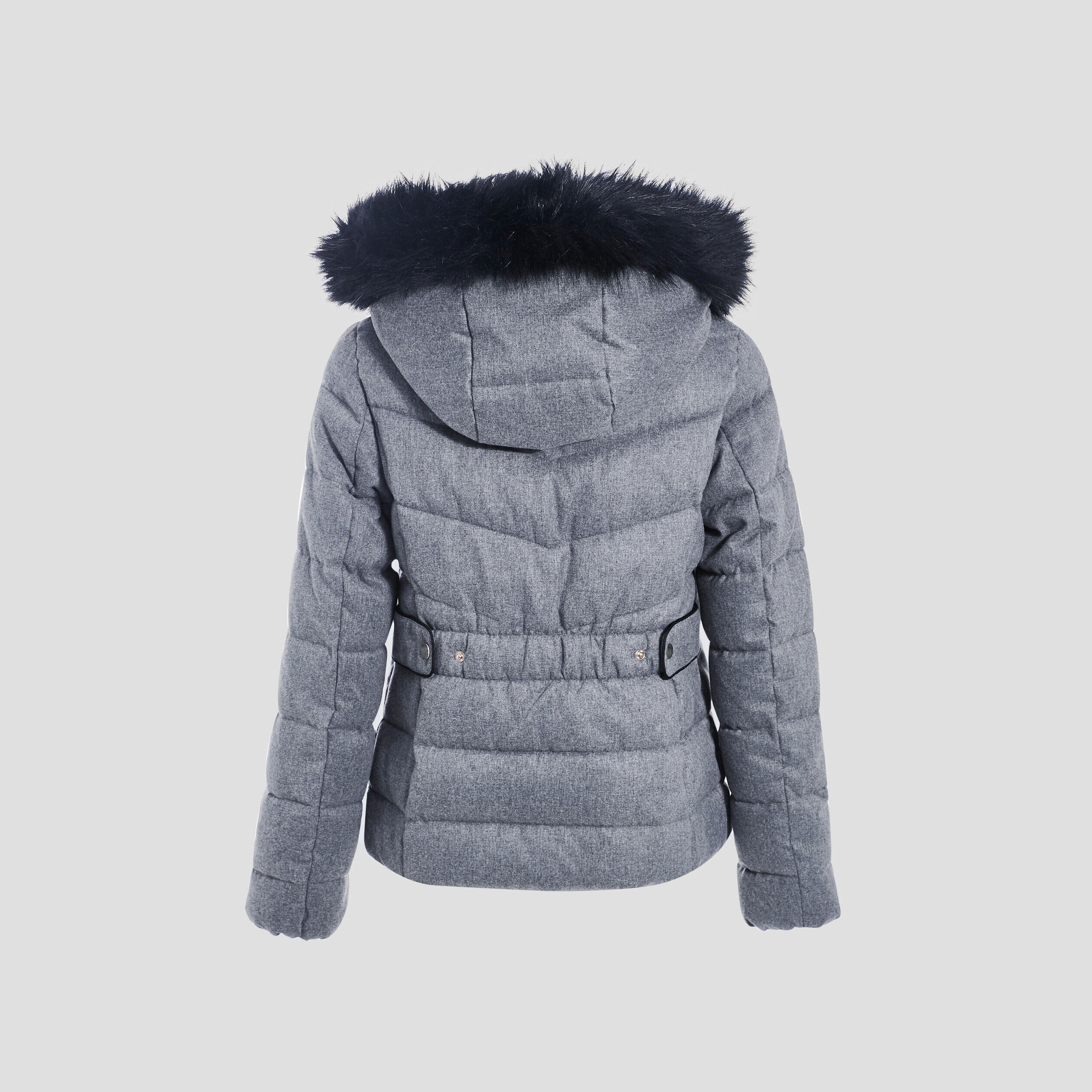 Doudoune avec capuche gris clair femme | Cache Cache