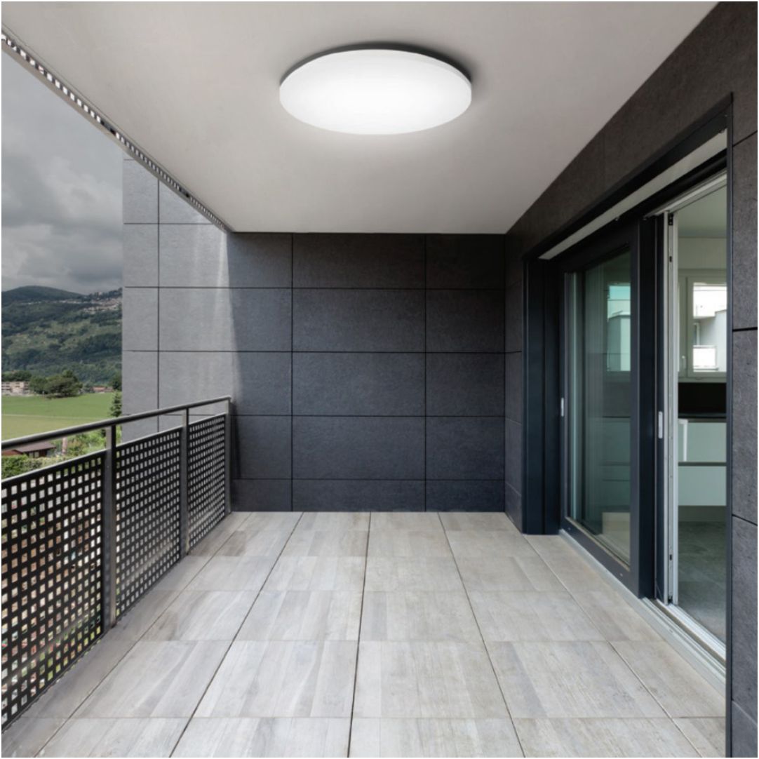 ENOVALITE ENOVALITE LED Aufbauleuchte, 18W, 1880 lm, 4000K, ø220x50mm, IP54