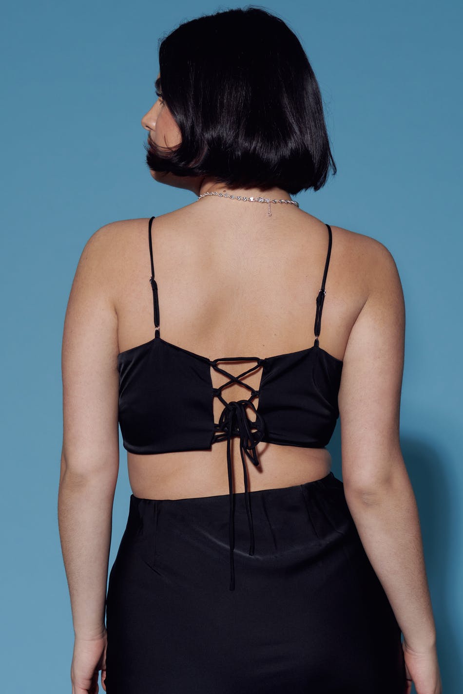 Gathered bust strap top