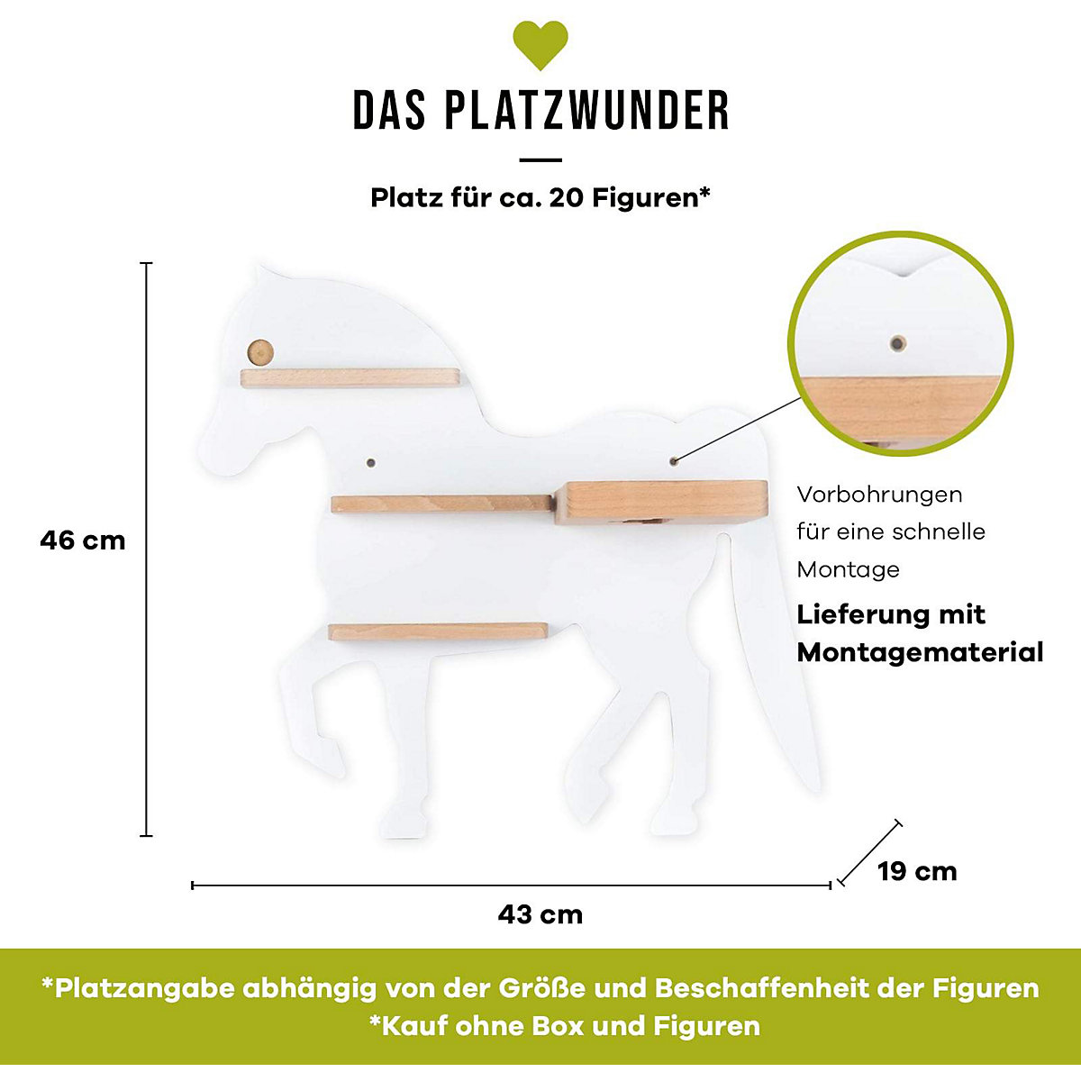 Pferd small, weiß