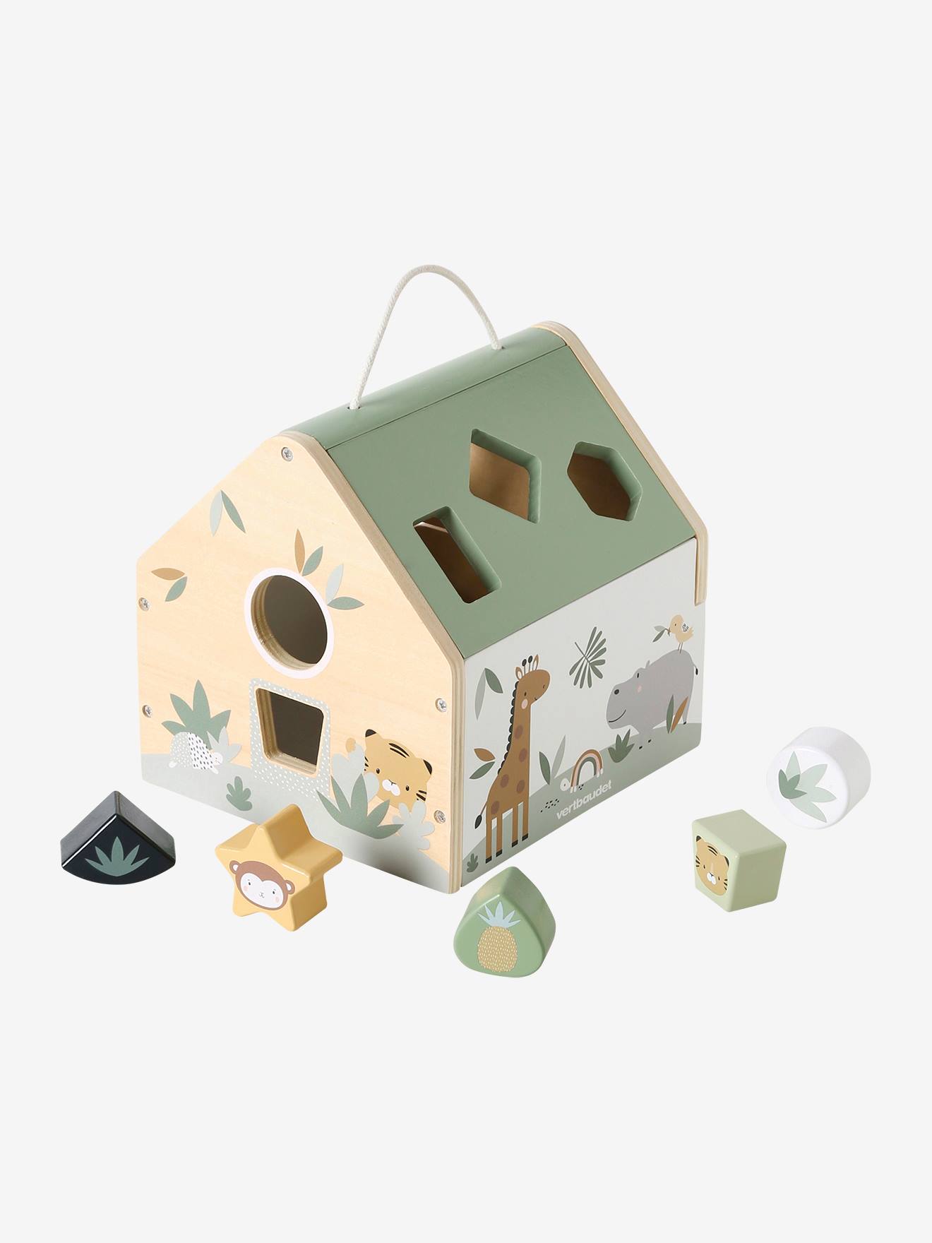 Maison des formes en bois FSC® multicolore