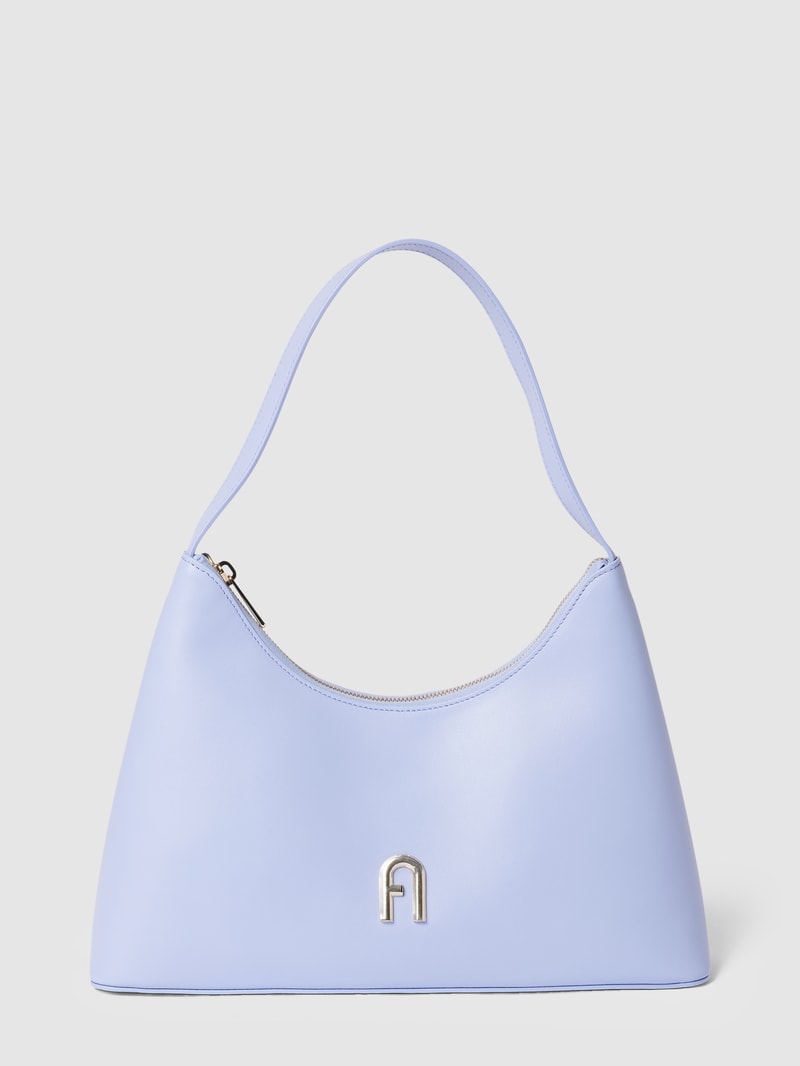 Hobo Bag mit Label-Applikation Modell 'DIAMANTE' in flieder