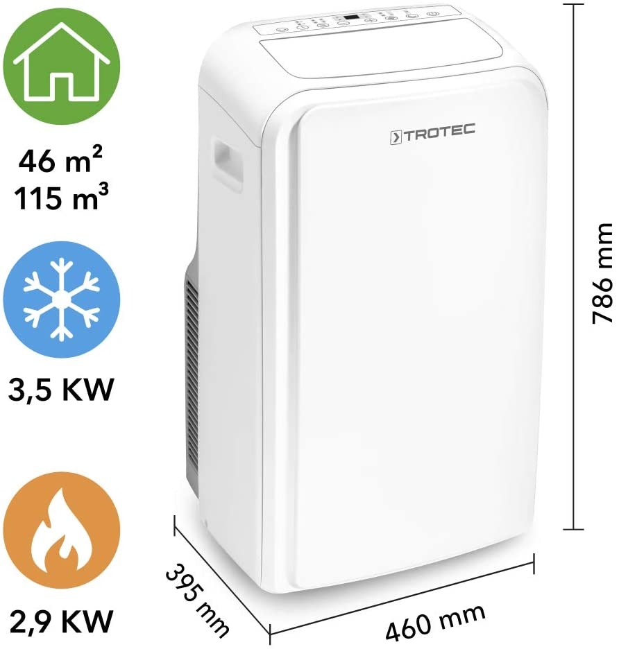 Aire acondicionado móvil Trotec 1210002104 PAC 3500 SH de 12 000 Btu