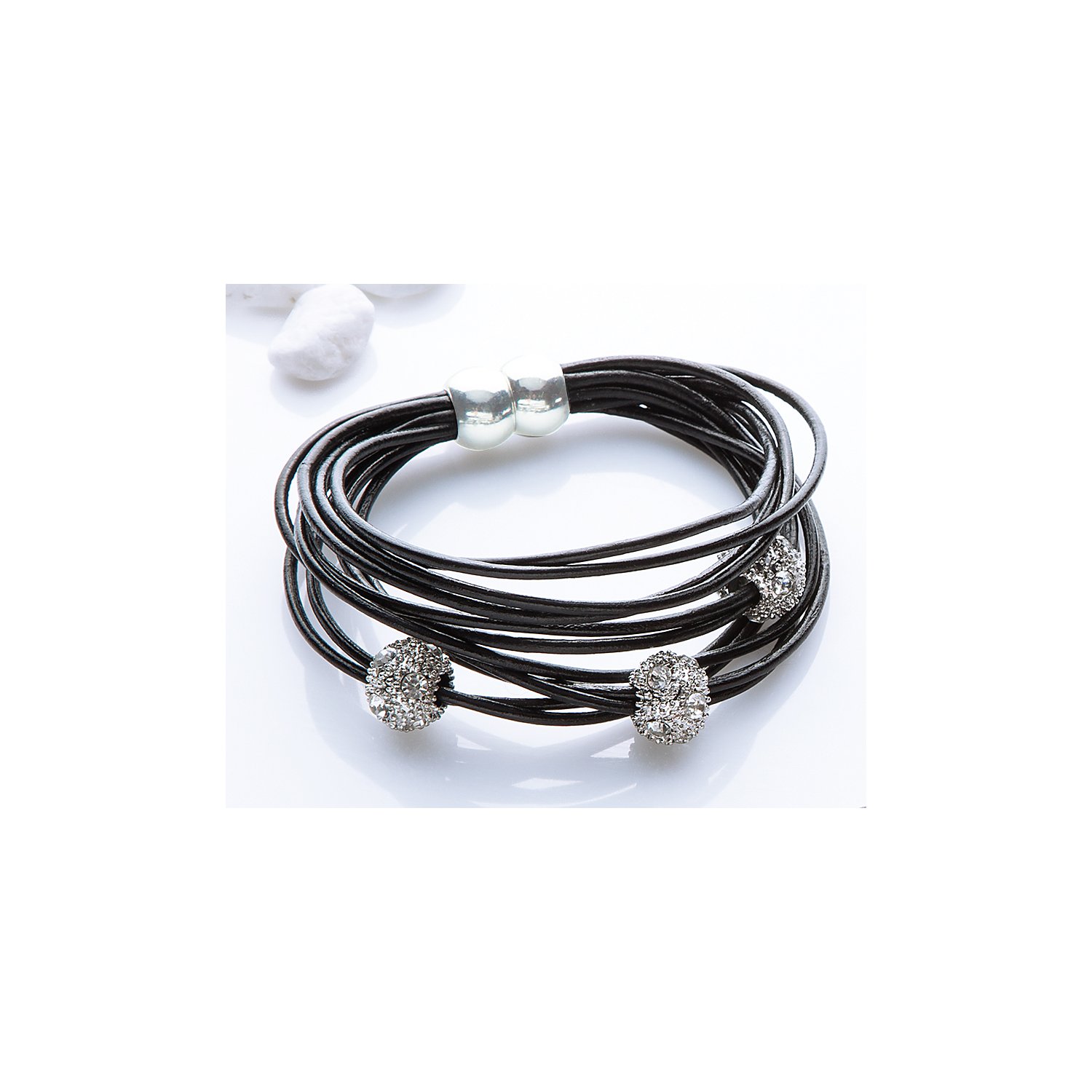 Magnetverschlüsse, silber, 2 Paar