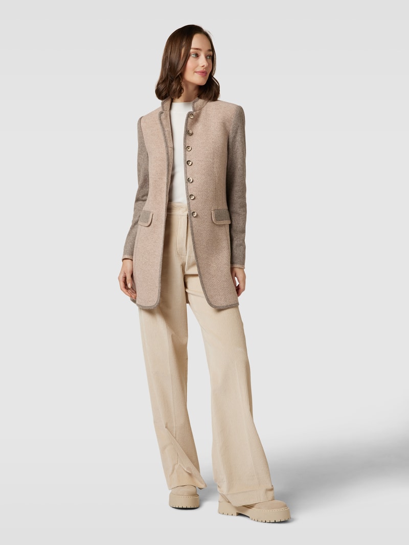 Longblazer mit Pattentaschen in sand