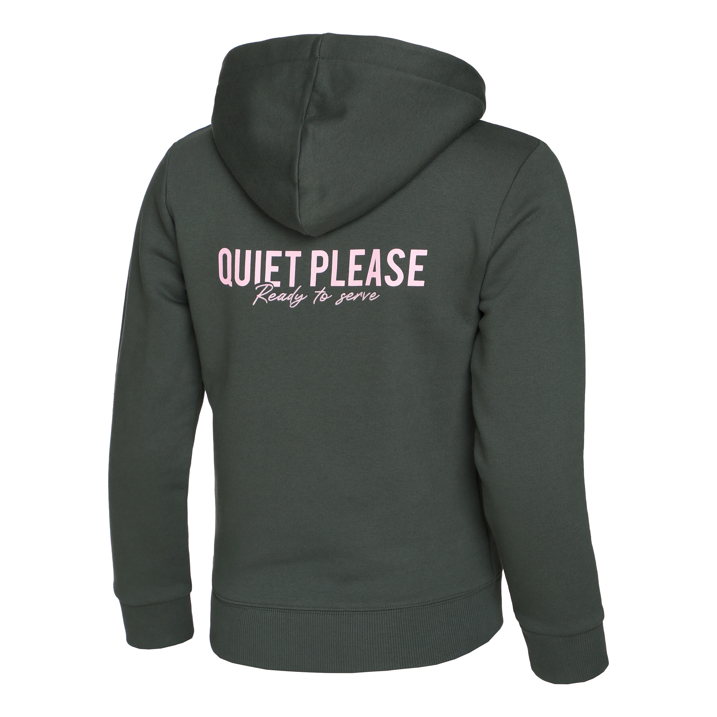 Ready To Serve Hoody Damen - Dunkelgrün, Rosa