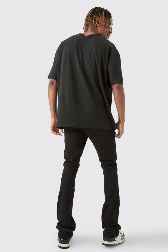 Tall florales T-Shirt mit Print