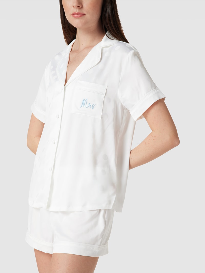 Pyjama mit Reverskragen in offwhite